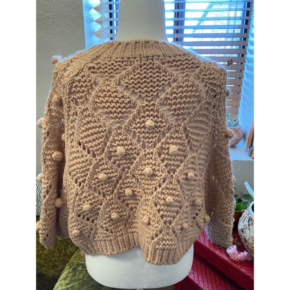 Vintage Oversized Cozy Pink Sweater Knit Boho - Picture 4 of 5